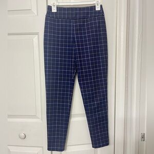 Blue Square Print Pants- Size: XS